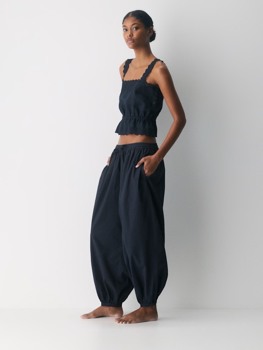 Aritzia Little Moon Driftline Linen Top Admiral Medium NWT - Picture 4 of 10
